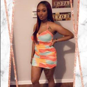 Spaghetti Strap Hollow Out Bodycon Dress